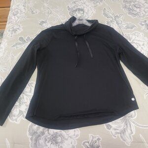 Stretchtherules Black Pull Over Exercise Top Lightweight Jacket Medium